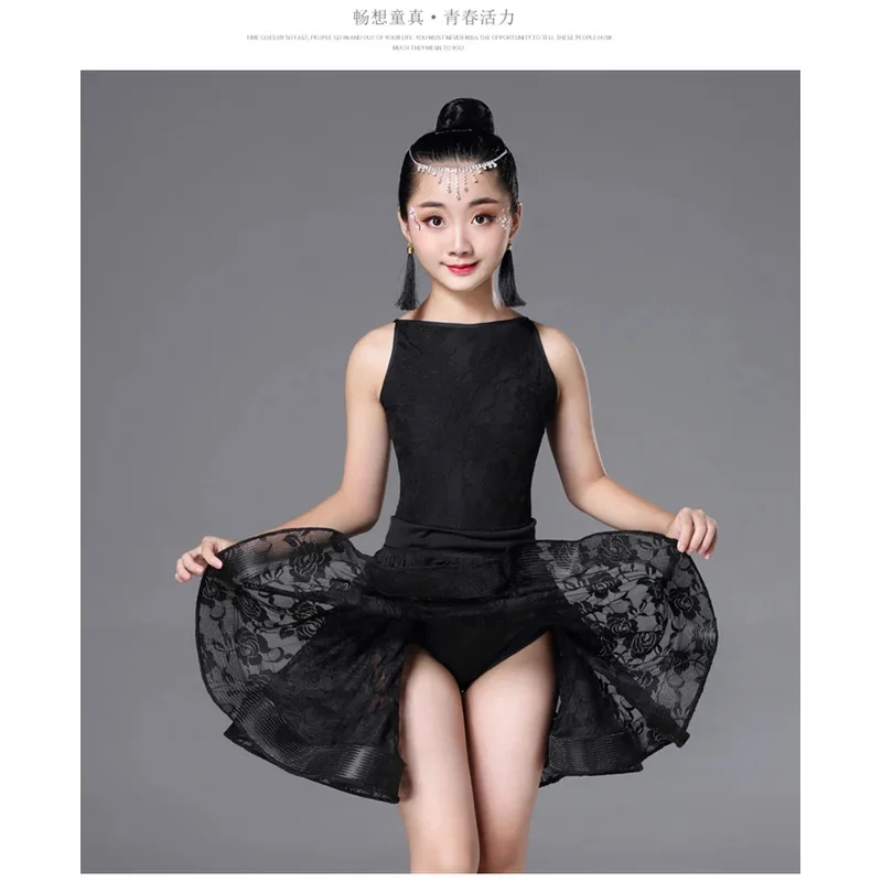 Vestido de baile latino para niño, falda de alta calidad con flecos rosas, para práctica de baile profesional, novedad de 2022