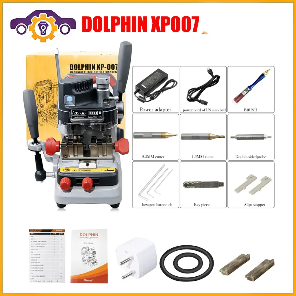 New Xhorse Condor Dolphin XP007 Manually Key Cutting Machine Cutter 3-in-1 Manually Key XP-007 for Laser, Dimple and Flat Keys