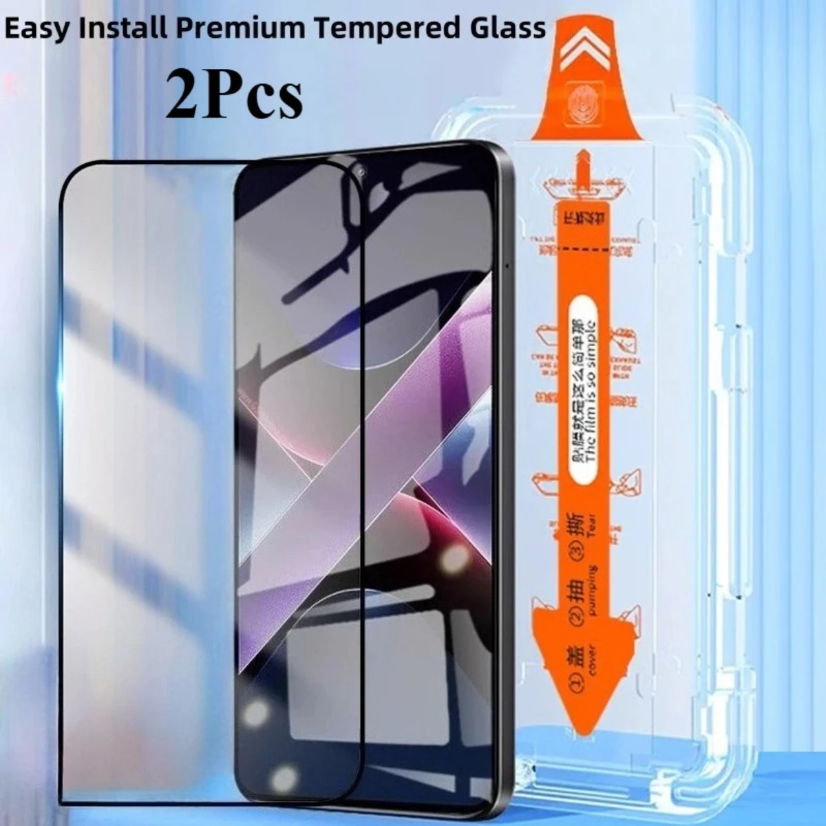 

2 шт., легко устанавливаемая закаленная стекло для OPPO K13 Turbo Pro K13X K12X K11X K12 + K13 K13S, защитное стекло премиум-класса без пыли