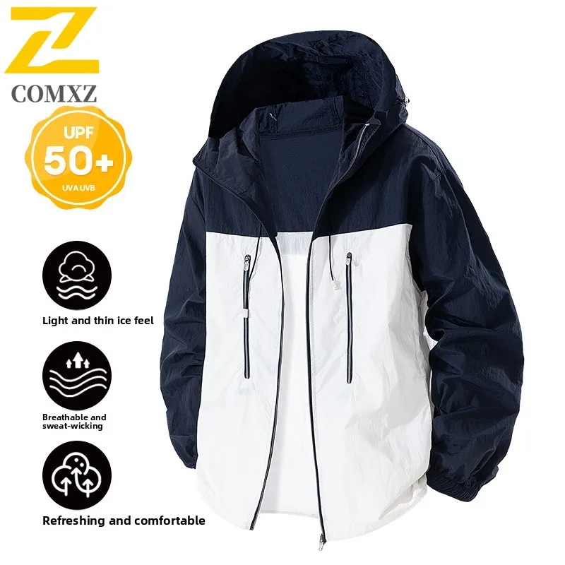 

New Sun Protection Jacke Both Men Women Trendy Color Blocking Breathable Sun Protection UV Protection Jacket Fishing Hiking Coat