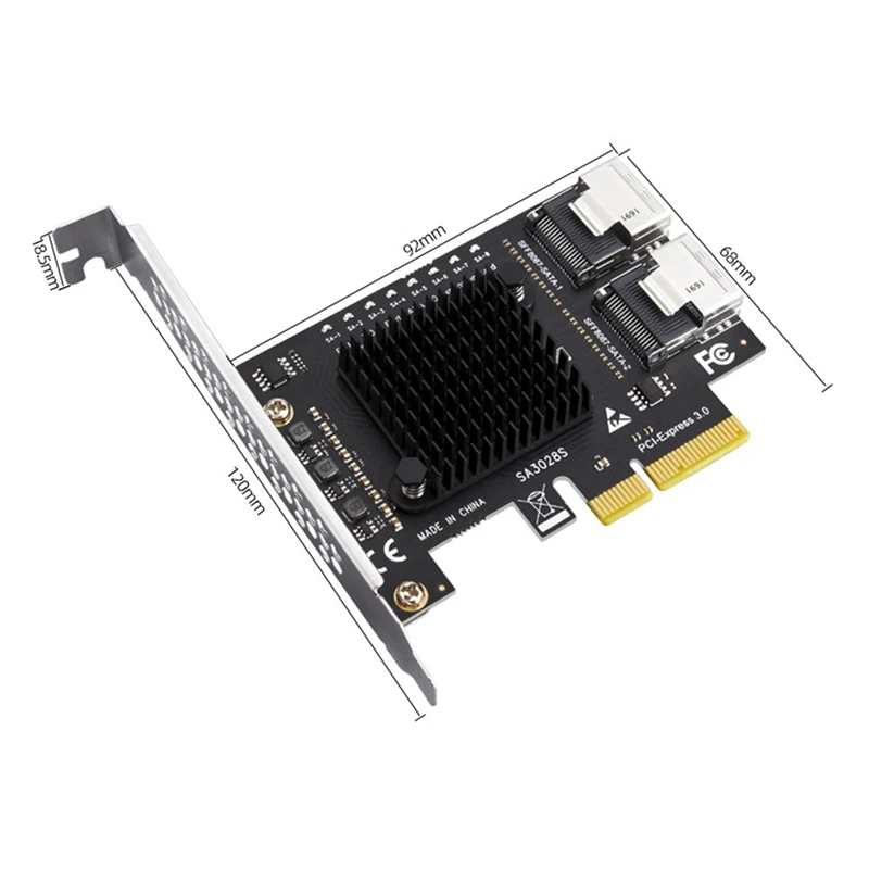 미니 SAS/SATA3.0 하드 디스크 확장 카드, PCI-E to SFF-8087 어댑터 카드, 6G8 포트, 8 디스크