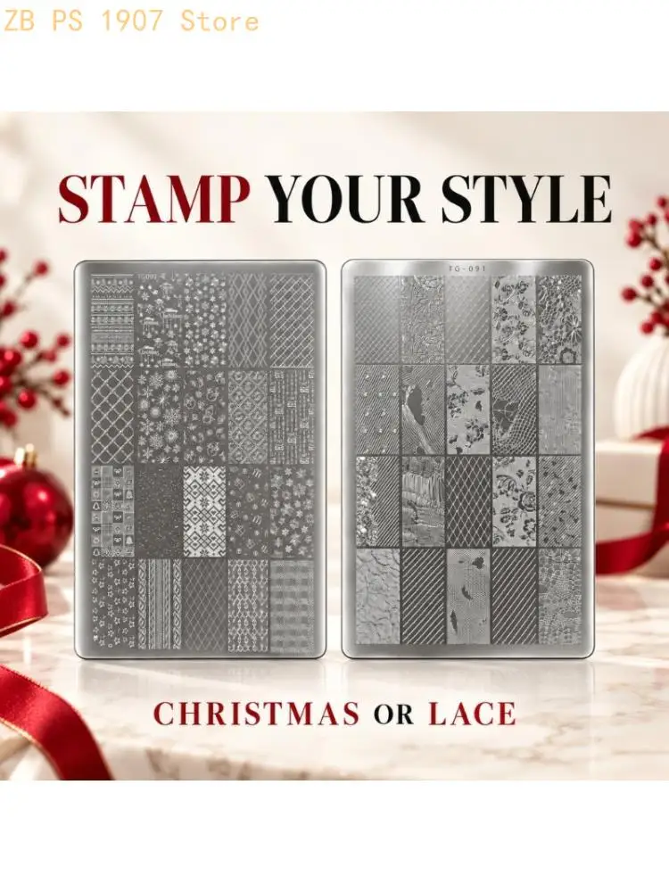 Polish and Gel Stamping Plate with Rounded-Corner Design 55KA