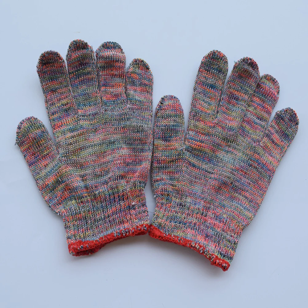 

12 Pairs Anti-slip Wear-resistant Gloves Durable Breathable Stretchable Gardening Housekeeping Protective Worker Gloves Non-slip
