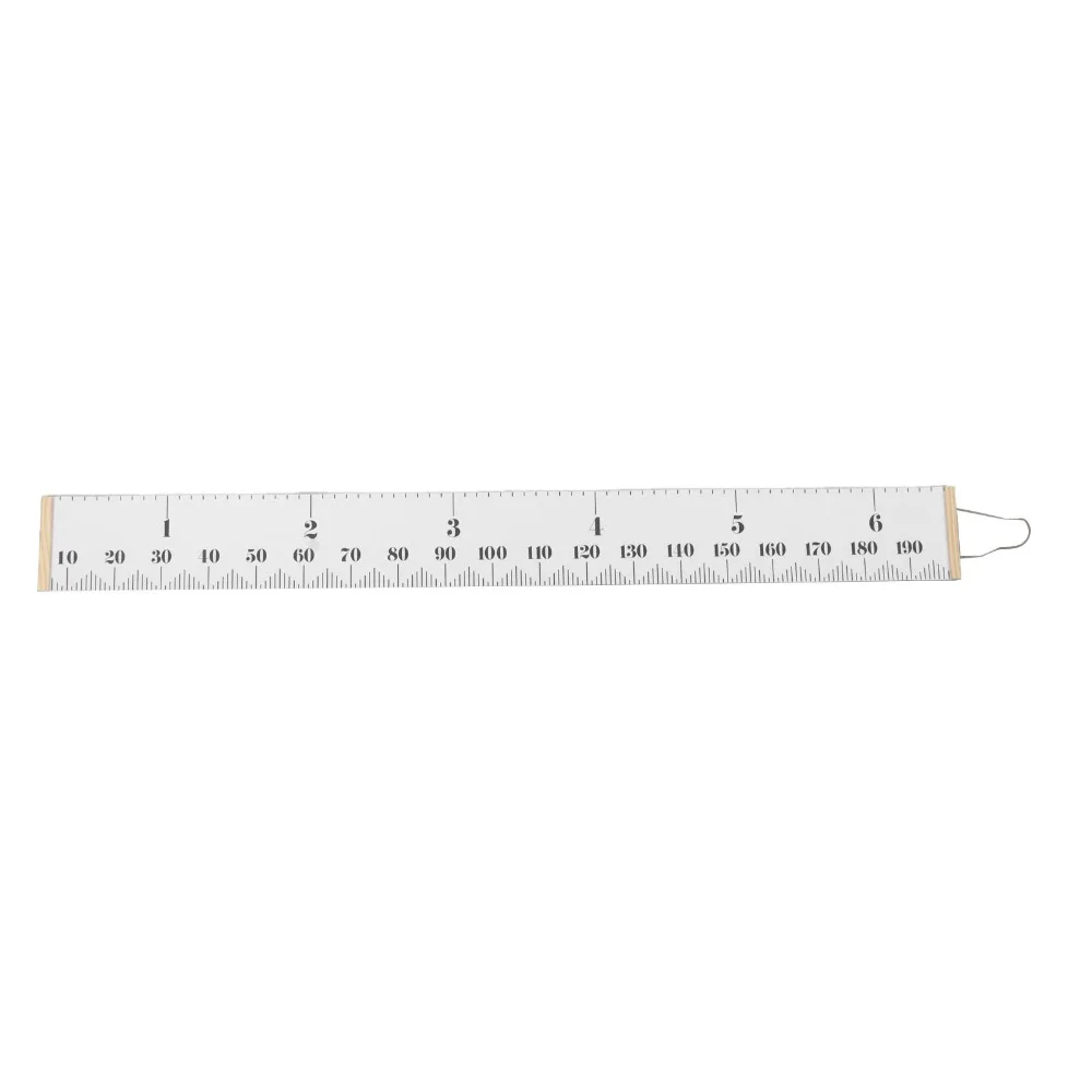 Picture 3: Dual Scale Mark Growth Height Chart Pine Wood 78.7x7.9in Canvas Height Measuring Ruler Black White Rectangle