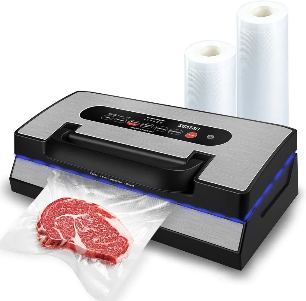 

Automatic Vacuum Sealer Machine, 90kPa Multifunction Commercial Vacuum Food Sealer for Food Preservation, Dry & Moist & Food