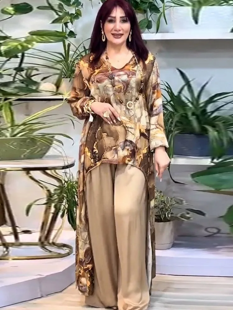 

2 Piece Women Set 2025 SSummer Autumn Long Sleeve Irregular Tops And Pants Suits Outfits Fashion Matching Sets Outfit Tracksuits