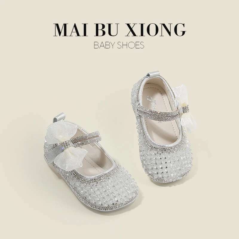 

Туфли принцессы Дарлинг для маленьких девочек, блестящие туфли с бриллиантами, весенне-осенние новые стильные прогулочные туфли для девочек, обувь для девочек, дышащая обувь