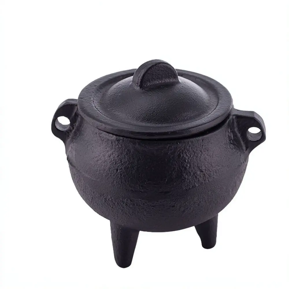 Metal Cast Iron Incense Burner Sage Smudge Pot Bowl For Yoga Meditation Home Fragrance Ornament Halloween Decoration