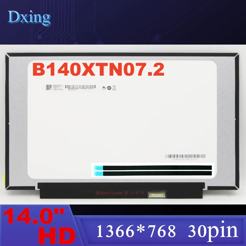 14.0 Slim Laptop LCD Screen NT140WHM-N43 B140XTN07.2 For Lenovo ideapad 330S-14 S340-14 3-14 V14 1-14ADA05 HD1366x768 30pin eDP