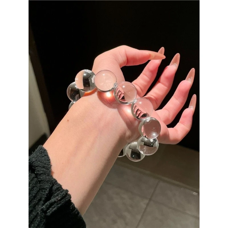 

Браслет из натурального белого бивня быка с круглыми бусинами, класс А, унисекс.