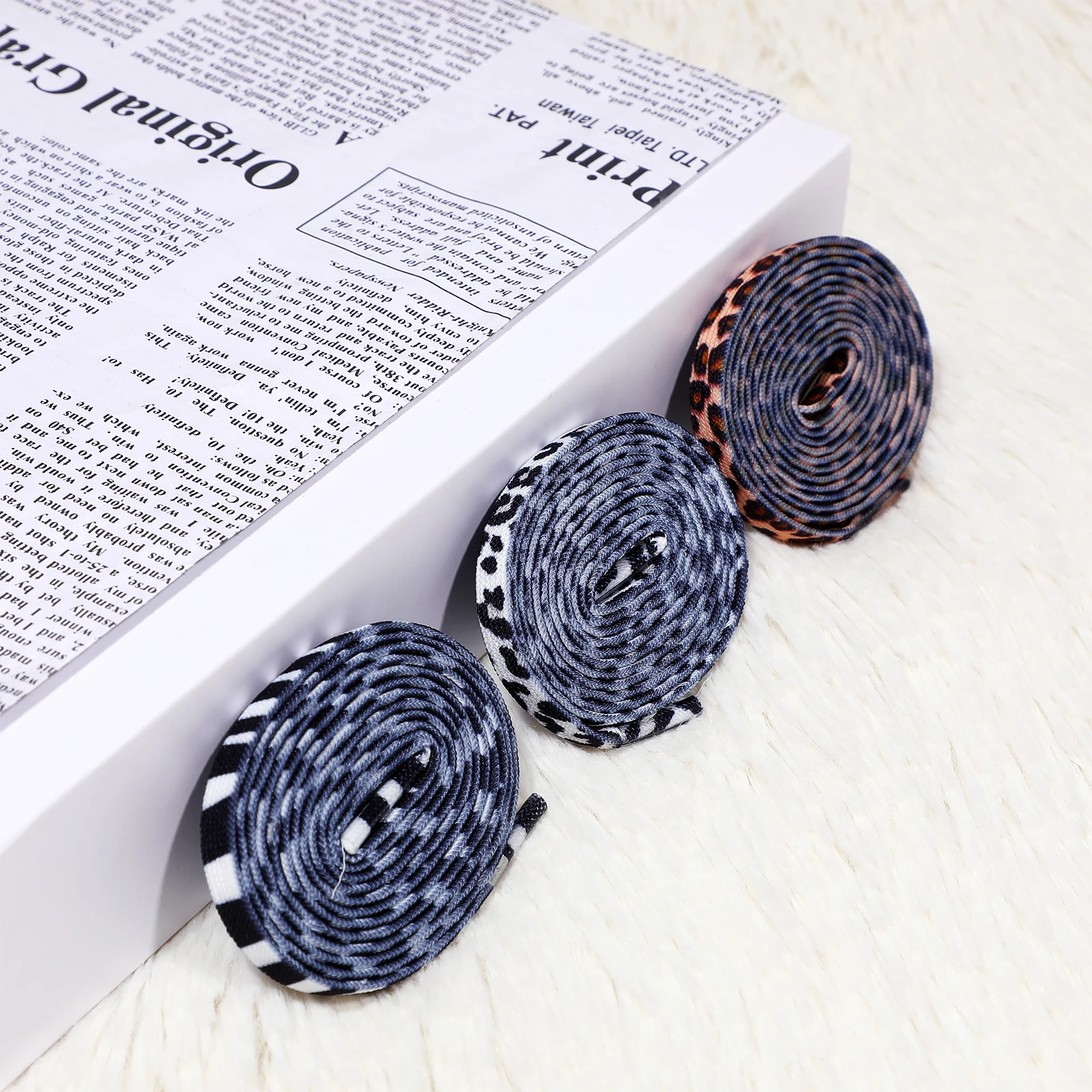 

Animal Pattern Elastic Polyester Shoe String Wide Flexible for Sneakers Kids Shoe Cords Flat Shoelaces Accessories