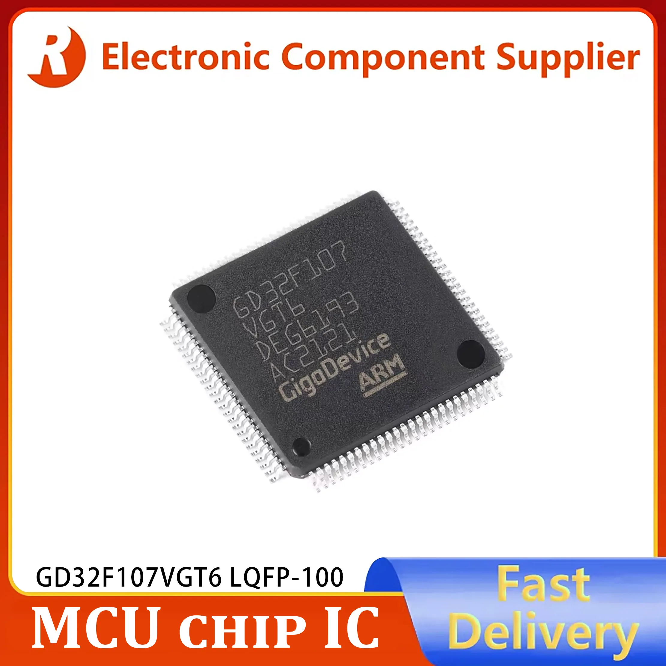 Genuine GD32F107VGT6 LQFP-100 ARM Cortex-M3 32-bit microcontroller (MCU) chip