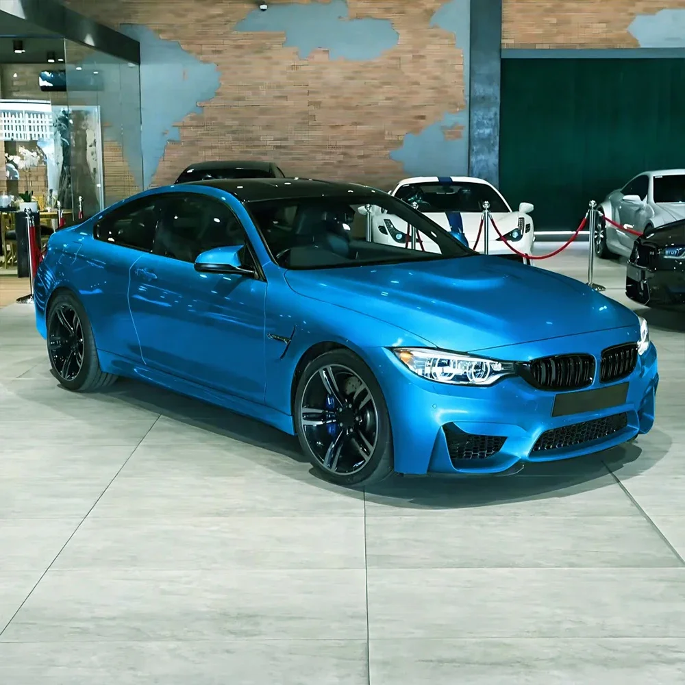 Auto Aufkleber Wrap Film Metall Farbe Seanight Blau Auto Farbwechsel Vinyl Film PVC PET Blase Kostenloser Auto Zubehör Auto Aufkleber