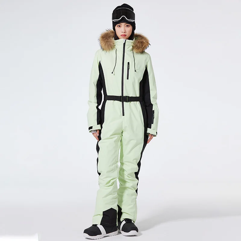 

Новый цельный облегающий лыжный костюм, женский морозостойкий водонепроницаемый теплый зимний спортивный костюм на открытом воздухе, сноуборд, износостойкий комбинезон