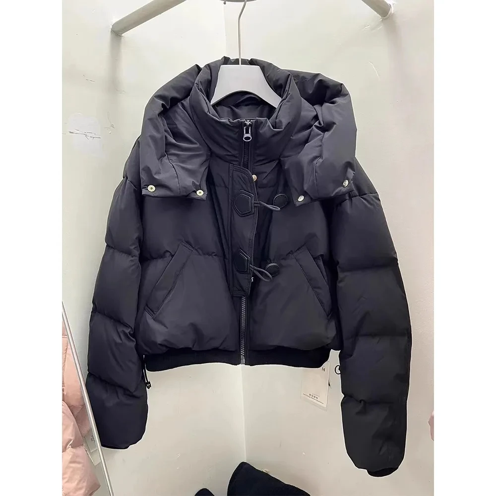 

2024 New Winter Clothes Womens Coat with A Hood Thicken Warm Puffer Jacket Vintage Streetwear Oversized Parkas Casual Outerwear