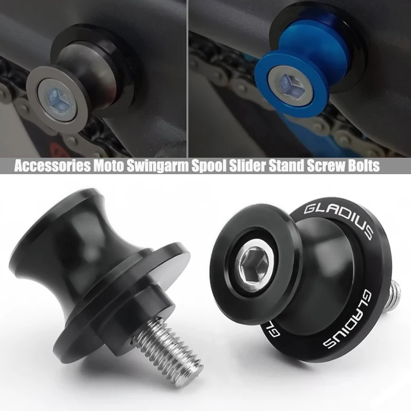 Motorcycle Accessories For Suzuki Gladius SFV 650 SFV650 2009-2015 8MM CNC Aluminum Swingarm Spools Slider Stand Screws