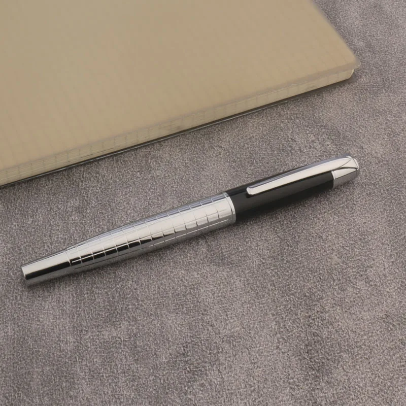 High quality Silver accessories metal white chess board Rollerball Pen ink pens ballpoint pen Office Supplies