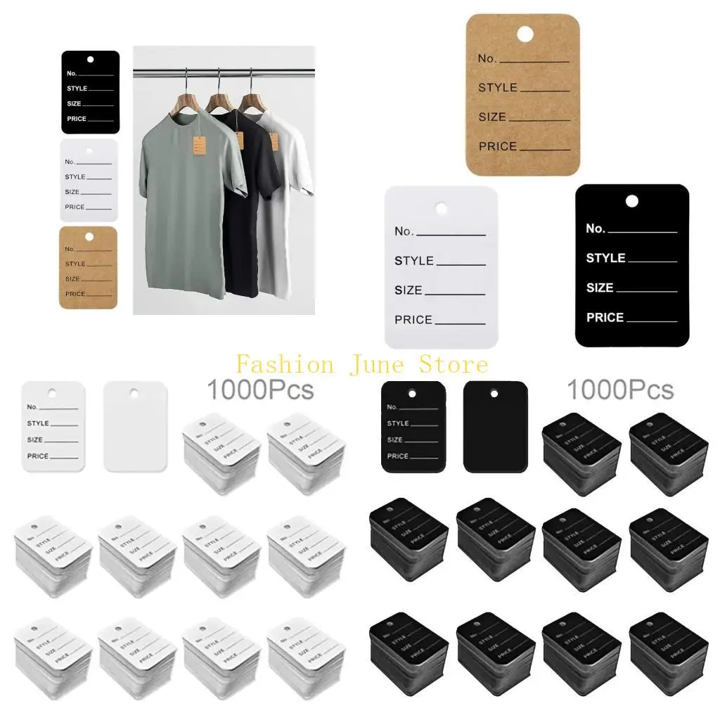 N5KA 1000 Pieces Small Unstrung Clothing Marking Price Pre-Printed Perforated Price Merchandise Marking