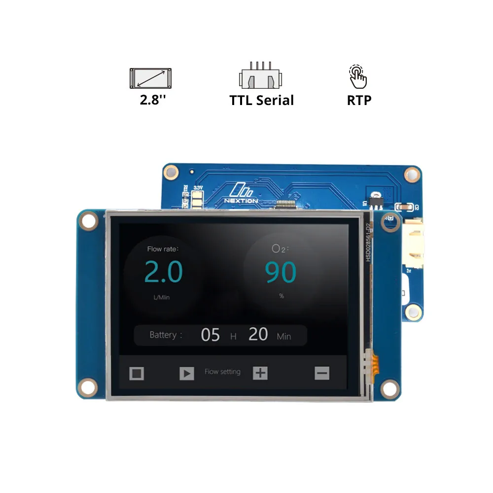 Nextion NX3224T028 - 2,8 '' HMI Intelligent Touch Display TFT LCD-module 4-draads resistief aanraakpaneel voor Arduino-ontwikkelaar
