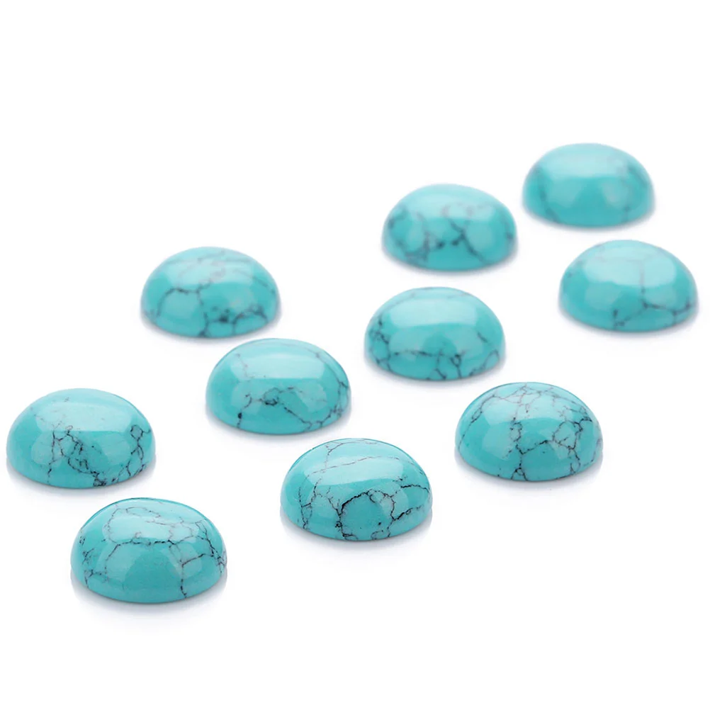 

20 Pcs Jewelry Gemstone Glass Cabochons Blue Crystal Semi-precious Stones Time Accessories DIY Supplies