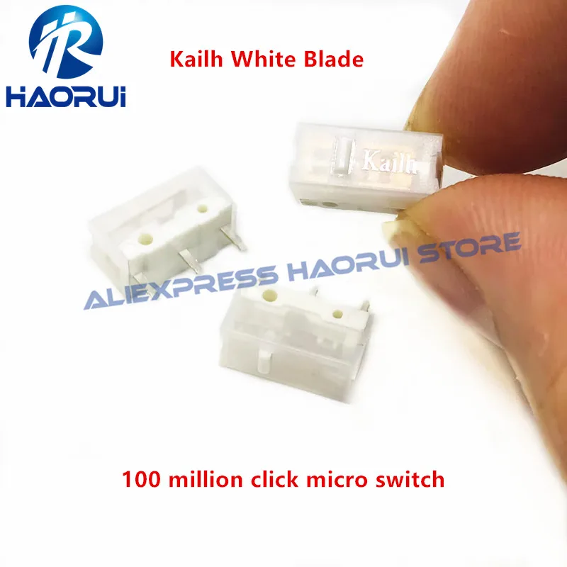 5Pcs New Product Kailh White Blade Micro Switch 100 Million Click Lifetime Game microswitch computer mouse button repair switche