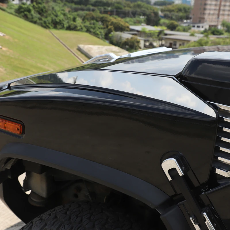 For Hummer H2 2003-2009 Stainless Steel Bright Silver Car Hood Cover Side Decorative Strips Trim Stickers Car Accessories