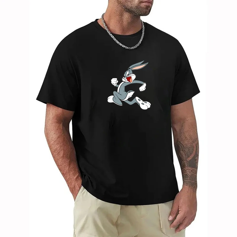 

Men T-shirt Cotton 100% B-Bugs B-Bunnys 2025 New in Tops Streetwear Short Sleeve Tee Y2k Men's Clothing Oversize T-shirt Vintage