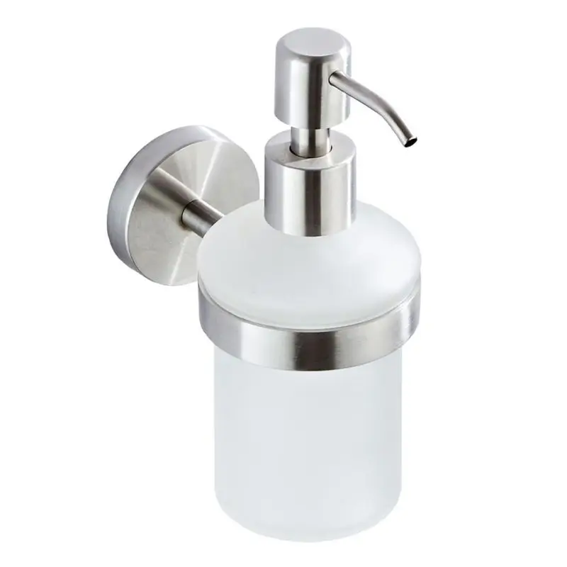 

200ml Stainless Steel Wall Mounted Soap Dispenser Bathroom Manual Press Pump X7YD