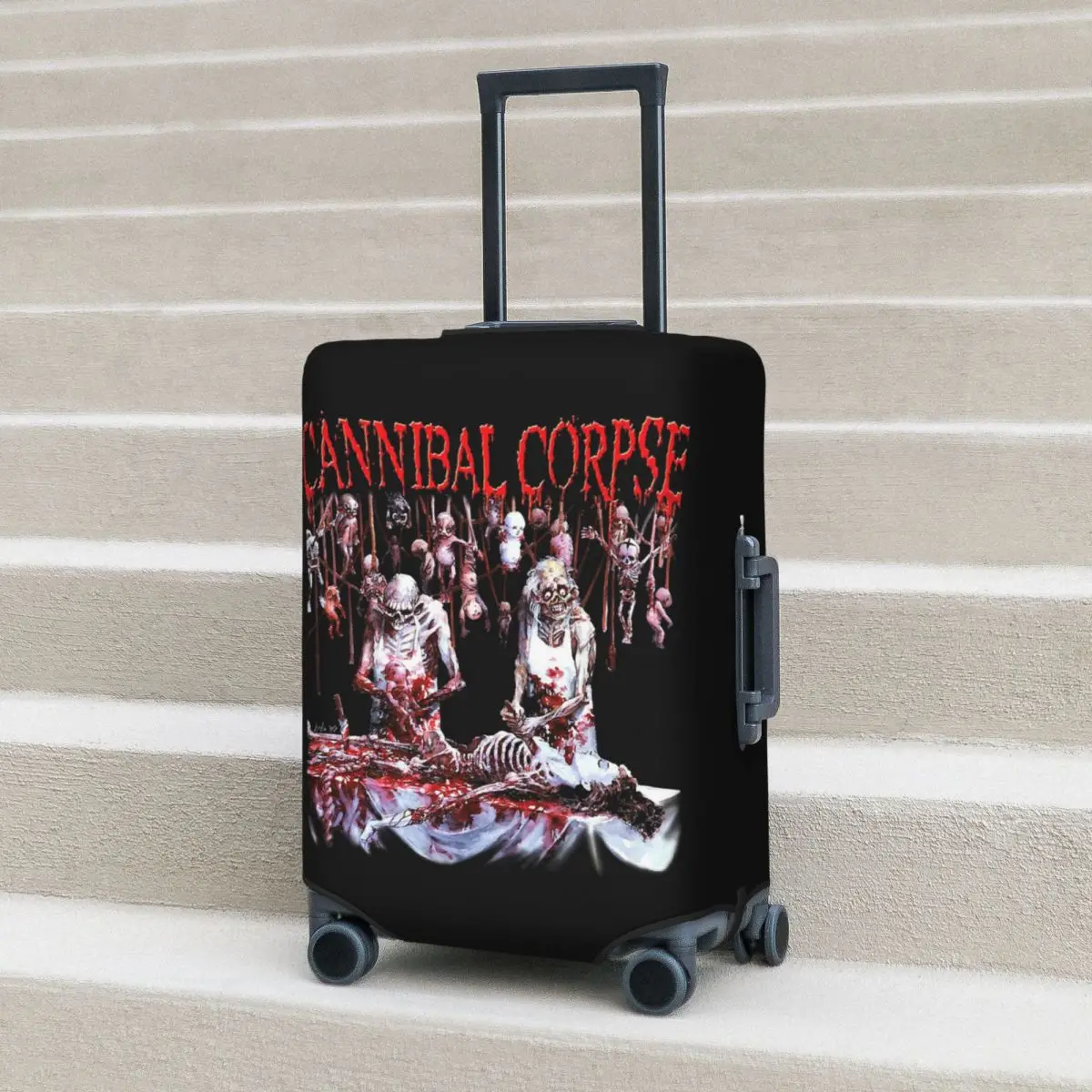 

Cannibal Corpse Suitcase Cover Protection Elastic Travel Luggage Protector Covers for 18-32 Inch