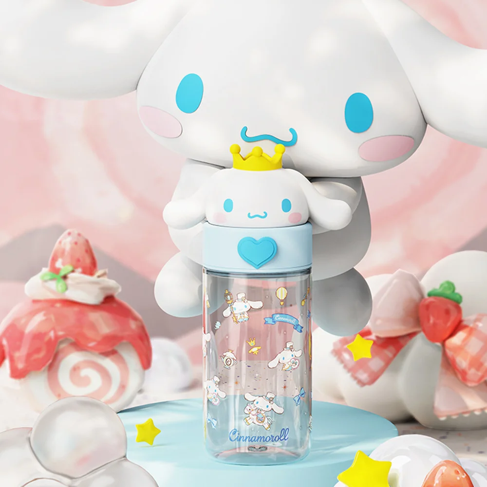 500ml Kawaii Sanrio Dolls Transparent Cup Cartoon Hello Kitty Kuromi Cinnamoroll Melody Bottle Water Cup Girls Gifts - view 5