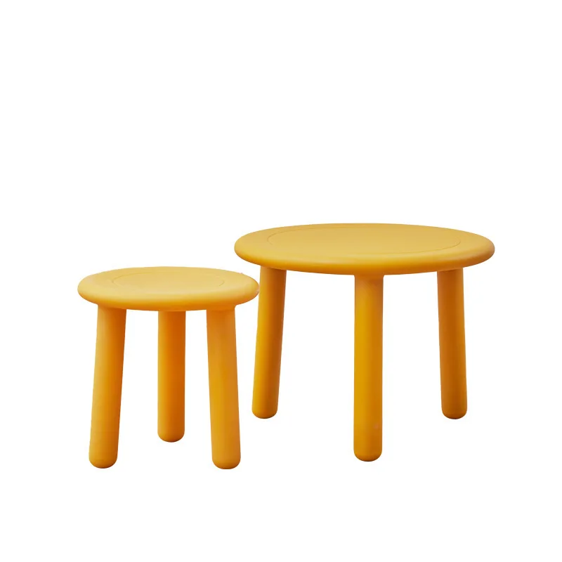 

Kindergarten table and chair study desk round table children's study table and chair plastic learning household baby eating tabl