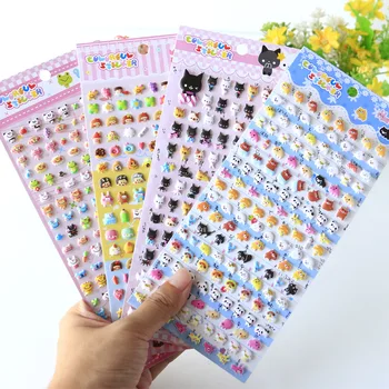 Adesivi decorativi per cancelleria 3D in schiuma di piccoli animali adorabili Kawaii Scrapbooking Etichetta adesiva per album di diario fai da te