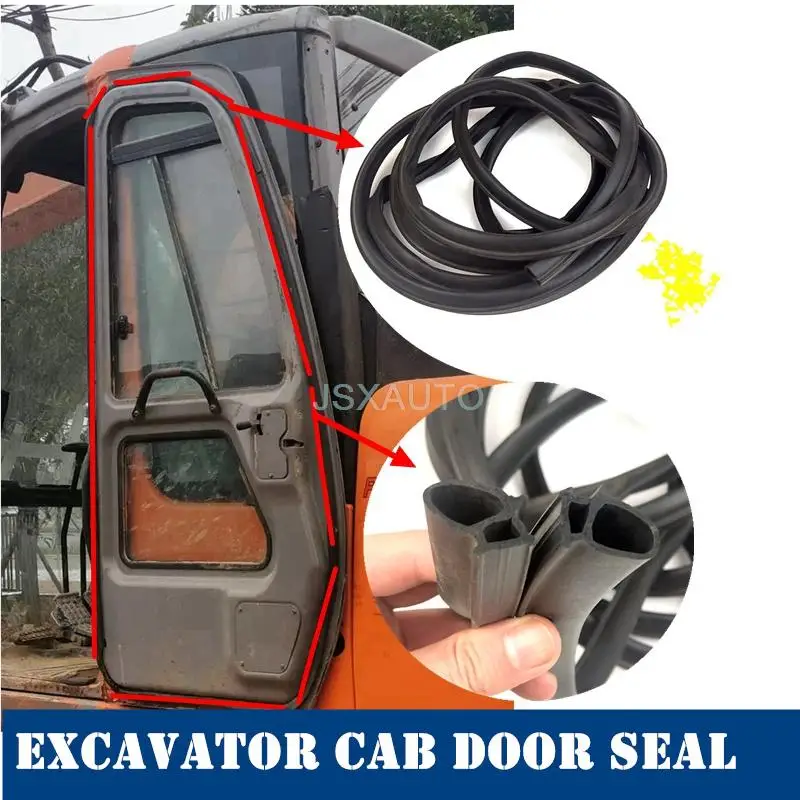 

For Hitachi ZX ZAX 60 70 120 Direct Injection Excavator Cab New Door Sealing Rubber Sealing Soundproof Leather parts 1M