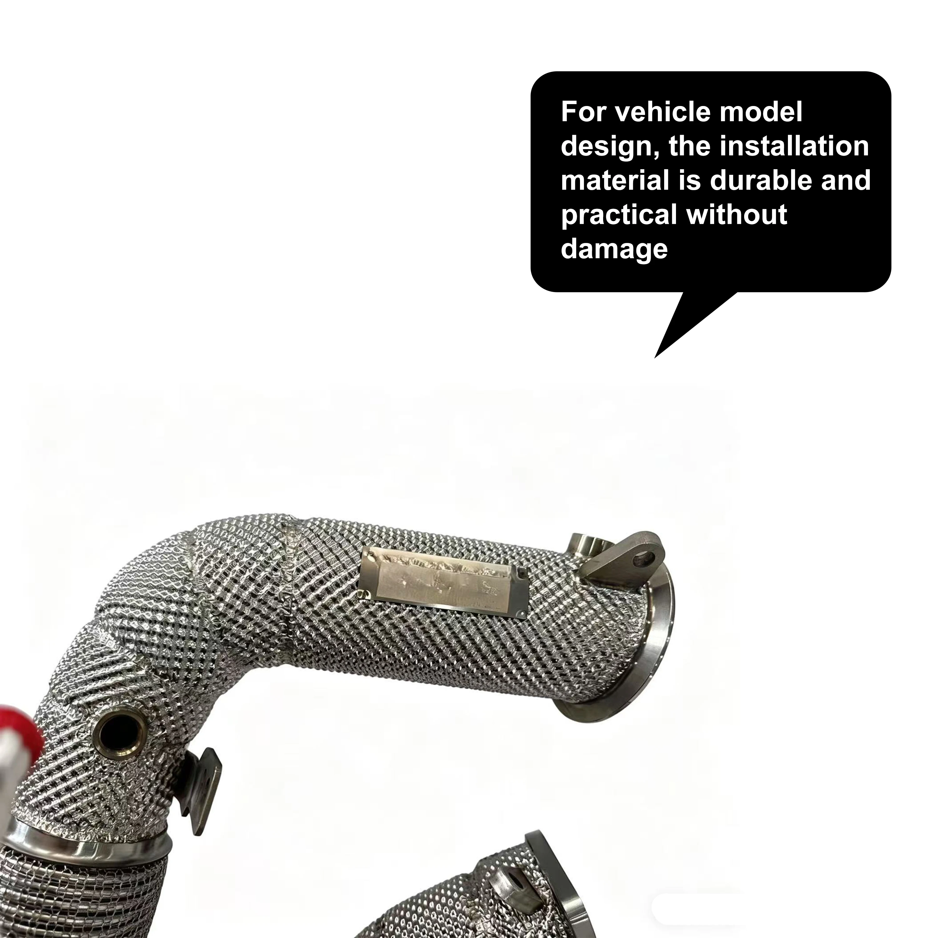Downpipe mit Isolierung M5/M6 G90/G99 LCI 4.4 2024-2025 Gerader Freifluss SUS304 Edelstahl Hochleistungs-Auspuffrohr – Detail 8