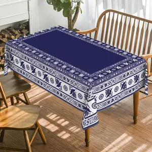 Masa örtüleri dikdörtgen, kuşlu, çiçekli meksika kiremitli, suya dayanıklı, evde bir parti için, mutfak, yemek odası masasının dekoru havluda en çok satılan 8 meksikalı-no. 3