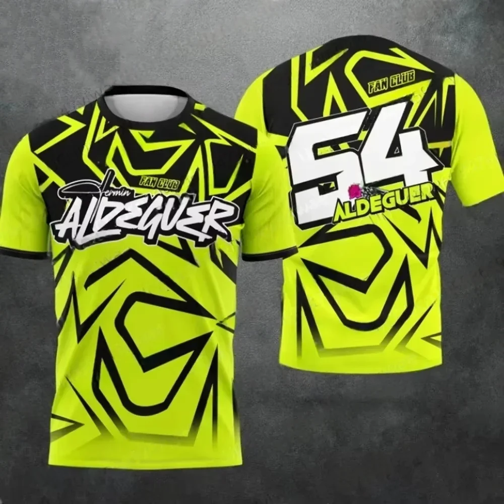 

2025 new season motorcycle race 54th rider Fermin Aldegal fan style summer track 3D men's casual sports breathable top