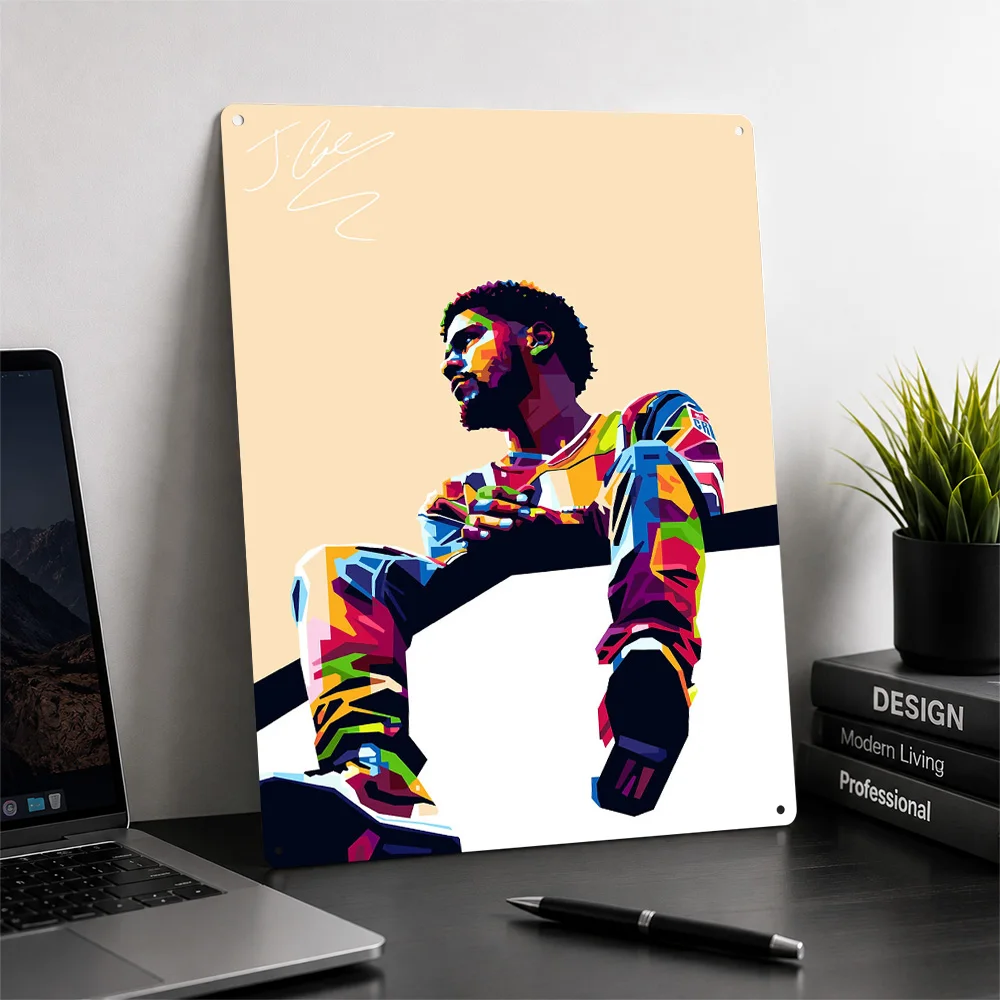 J Cole Poster Musical Wall Art Customized Retro Metal Tin Sign for Music Room Studio Bedroom Home Decor Display Plaque Artwork