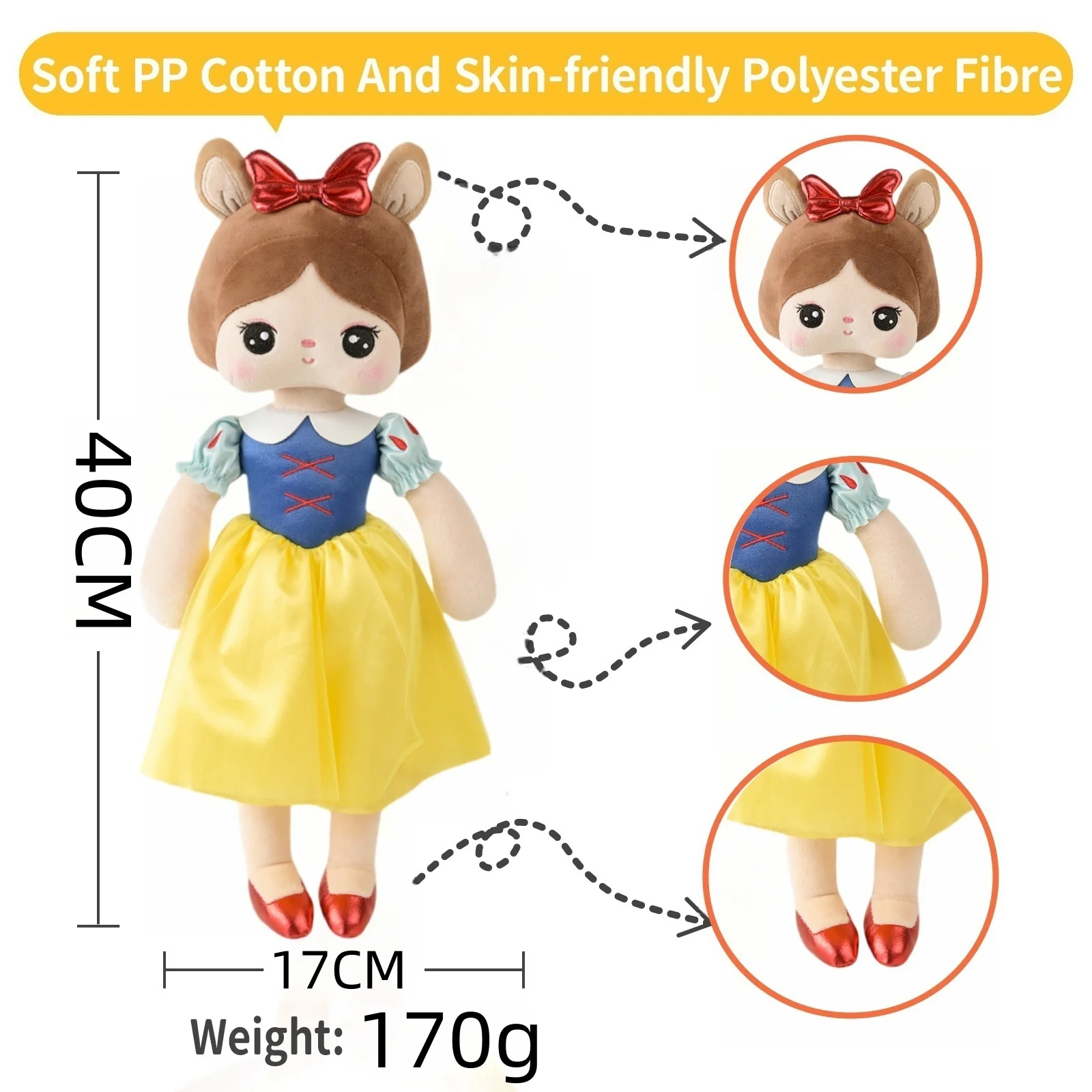 LOVELOCKBEAR Dolls Angela Fairy Princess Plush Doll For Metoo Birthday Festival Kids Boys And Girls  Cute Soft Stuffed Toys Gift