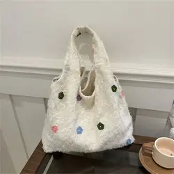 Women Girls Cotton Shoulder Bags Stylish Personality Travel Large Capacity Handbags Tote Bags Commute Bags Underarm Bags