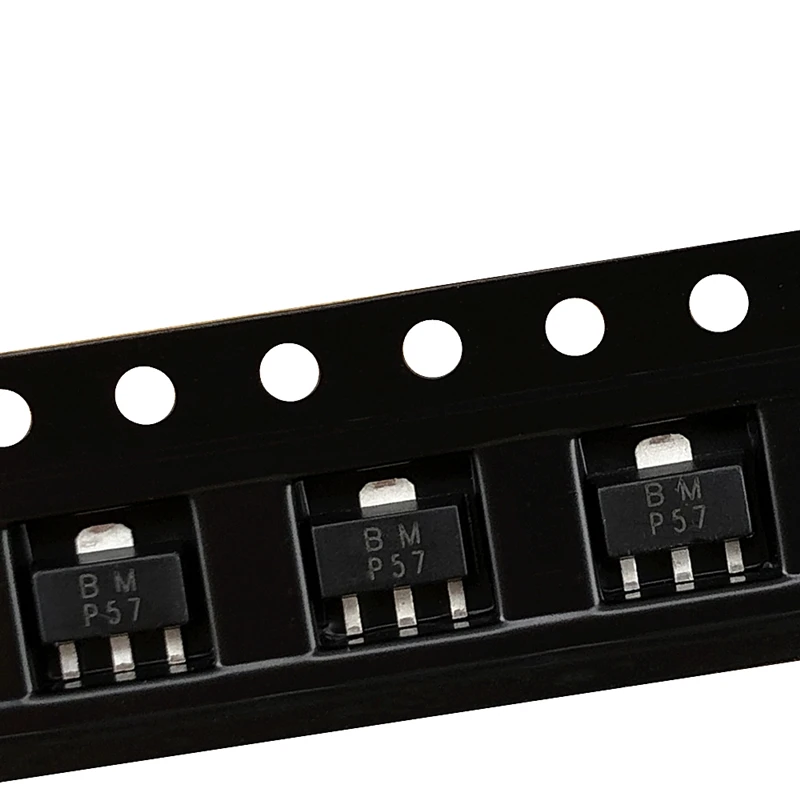 (100 pces) bcx55 sot-89 smd cristal triode bmp57 sot89 (marcação bm)