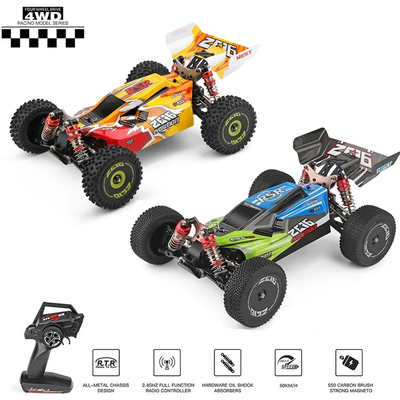 

New Rc Car Luxury Ratio 1:14 Four-wheel Drive High-speed Car Remote Control Alloy Off-road Vehicle Model Toy Birthday Gift