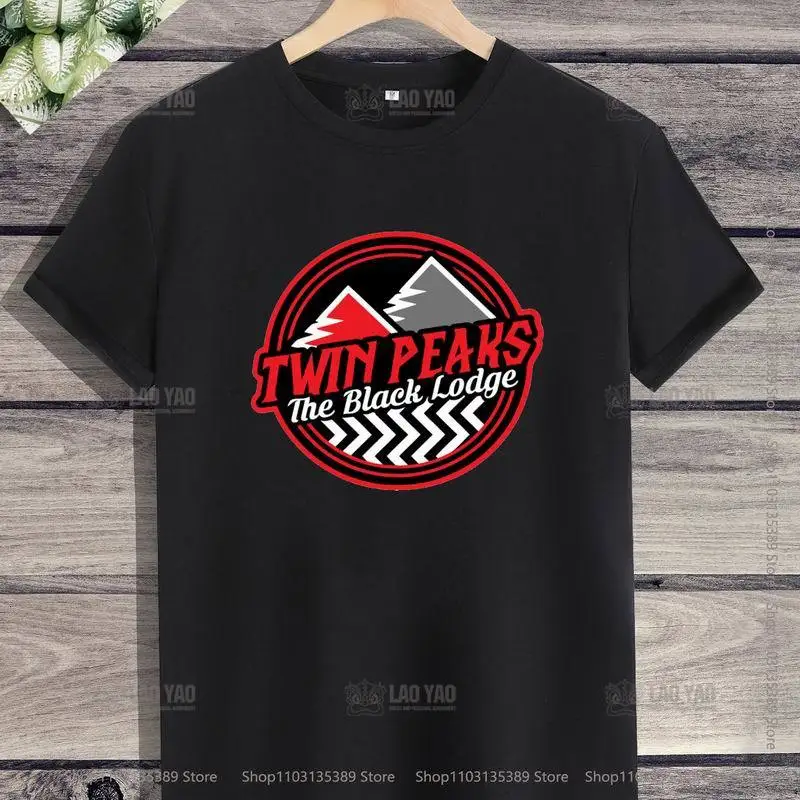 Twin Peaks Logo T-shirts Summer Vintage Short-sleev  Graphic T Shirts Streetwear   Camisa  Tees