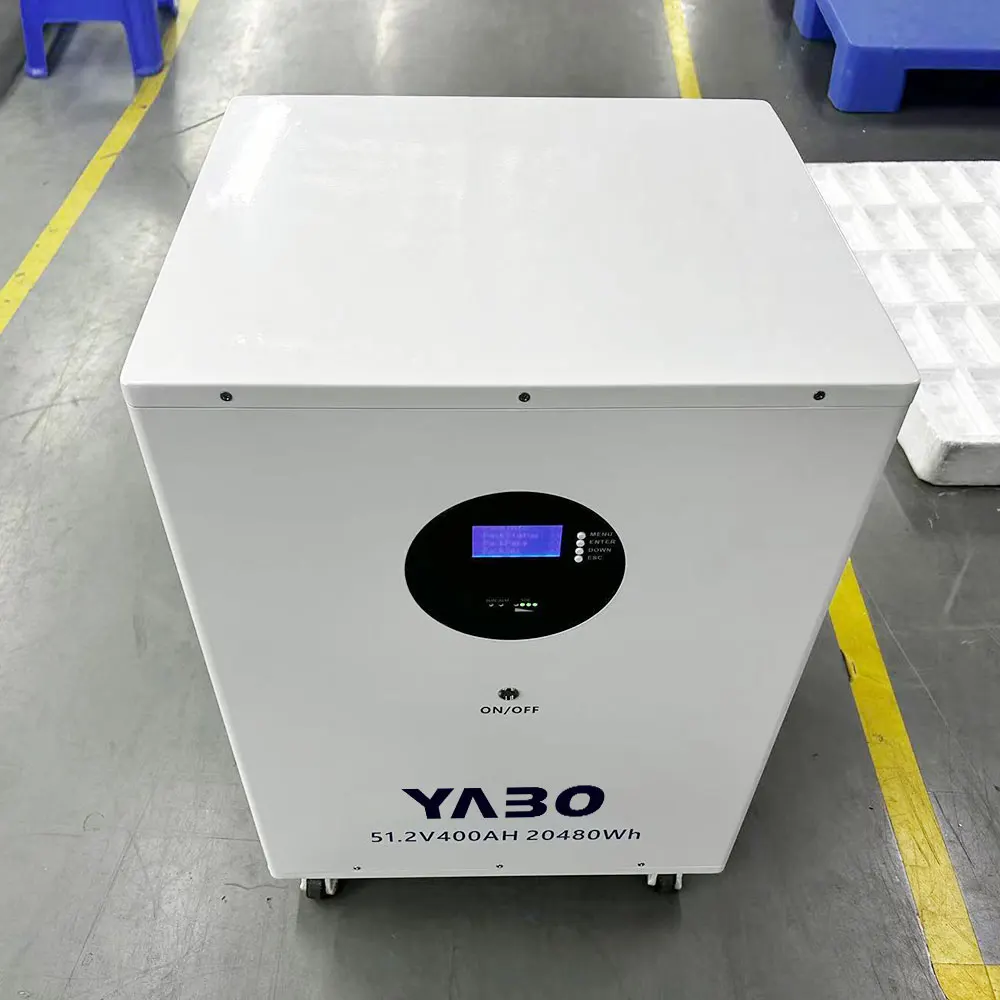 Smart 51.2V 400Ah Floor Mobile Solar Battery LiFePO4 Built in Inverter for Remote Cottage RV Mobile Home