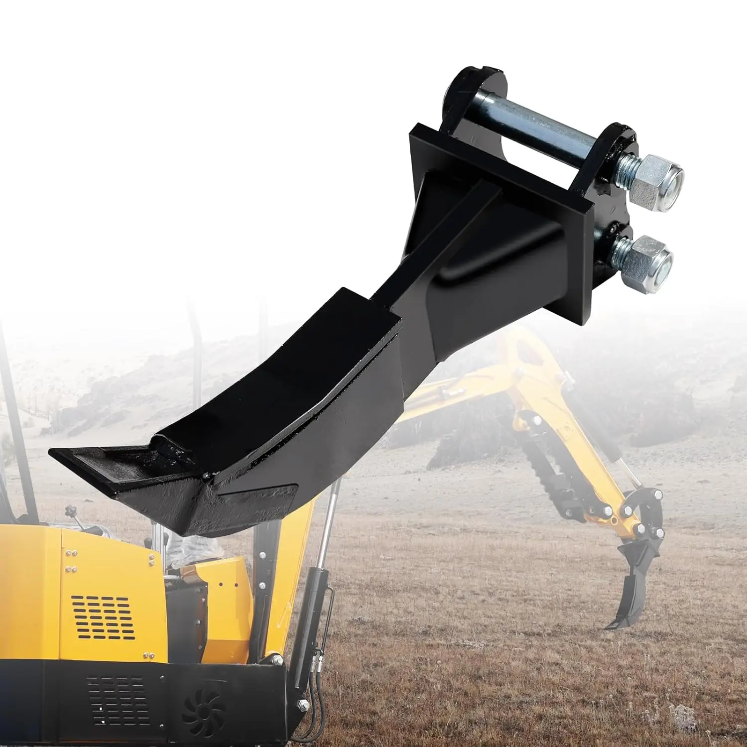 MMS Single Hook Ripper Attachment 3.54in Span 0.98 Hole Diameter For 1-1.5ton Mini Excavators