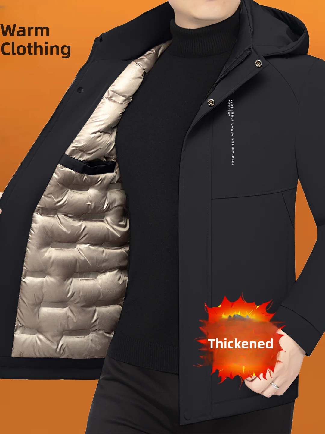 

TUCANO Woodpecker Men's Cotton Jacket Autumn Winter Luxury New Style Elderly Cotton Clothes Dad Clothes 70 Years Old 60 Years...