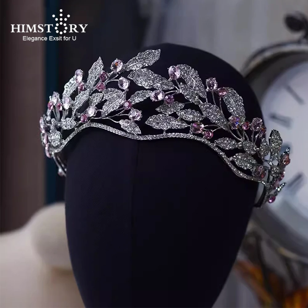 

HIMSTORY Gorgeous Korean Rhinestone Novel Hair Crown Bride Wedding Dress Travel Photography Tiaras Banquet Hair Accessories