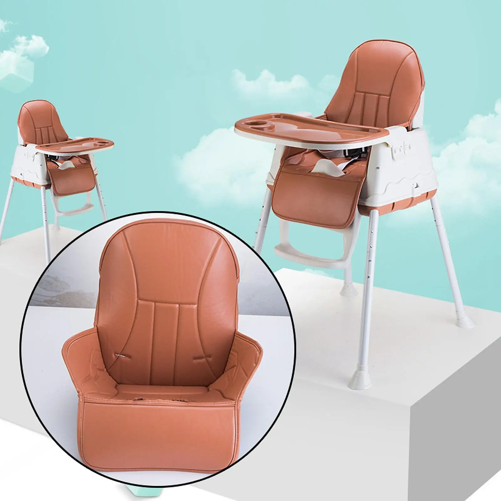 Funda para silla de comedor de bebé, alfombrilla para silla alta portátil, Protector de asiento para silla elevadora, fácil de limpiar para niños pequeños, comedor en casa