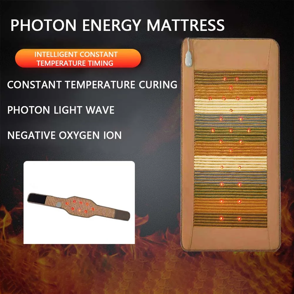 คริสตัลนวด Pulsed Magnetic Fields ไอออนลบความร้อนอินฟราเรด Pad Photon อัญมณี Rainbow Bio