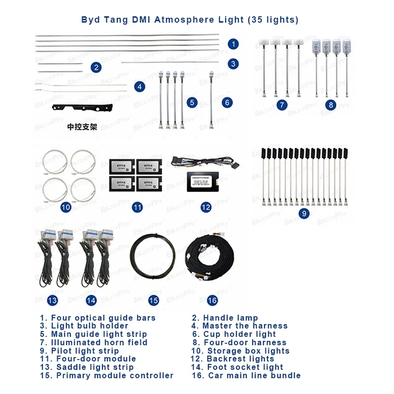 

35 Lights Car Interior Decoration Dynamic Atmosphere Light for BYD 21-23 Tang DmI