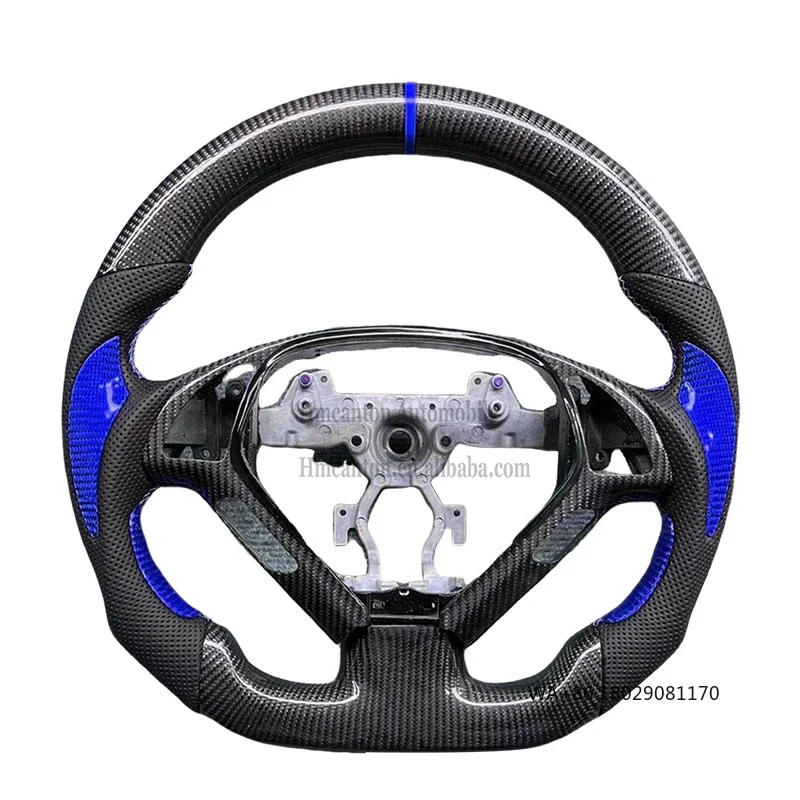 

Customized New Products Carbon Fiber Perforated Leather Steering Wheel for G27 G37 Car Steering Wheel